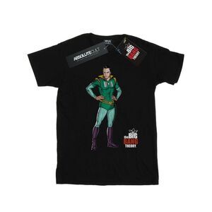 The Big Bang Theory Mens Sheldon Superhero T-Shirt / Black